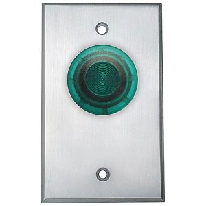 Camden CM-3010G Spring Return Button, N/C, Momentary, Green Button