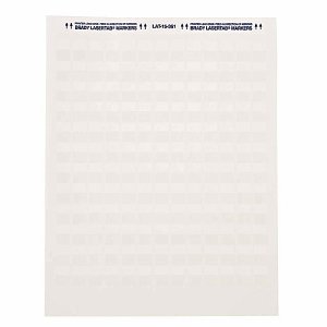 brady lat-18-361-1 lasertab series self-laminating polyester labels, 1.33" h x 1" w label size, white, clear, matte finish;brady lat-18-361-1 lasertab series self-laminating polyester labels, 1.33" h x 1" w label size, white, clear, matte finish