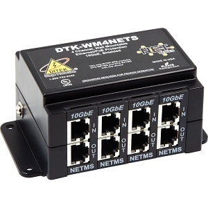 image of dk-wm4nets;ditek dtk-wm4nets wall mount 4-channel network surge protector
