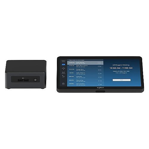Logitech TAPZOMBASEINT Tap Solution for Zoom Rooms (no AV) Base Bundle, Includes Tap, Cables, JumpStart and Mini PC with Intel NUC