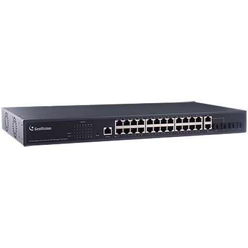 GeoVision GV-APOE2411 24-Port Gigabit 802.3at Web Management PoE Switch