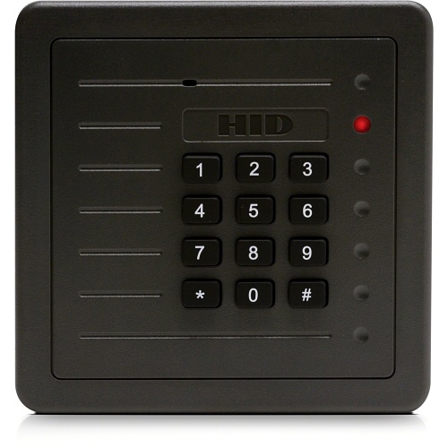 HID 5355ABK09 ProxPro 125 kHz Wall Switch Keypad Proximity Reader with Wiegand Output, Buffer One Key, Add Compliment, 8-Bit Message (Dorado), Beige