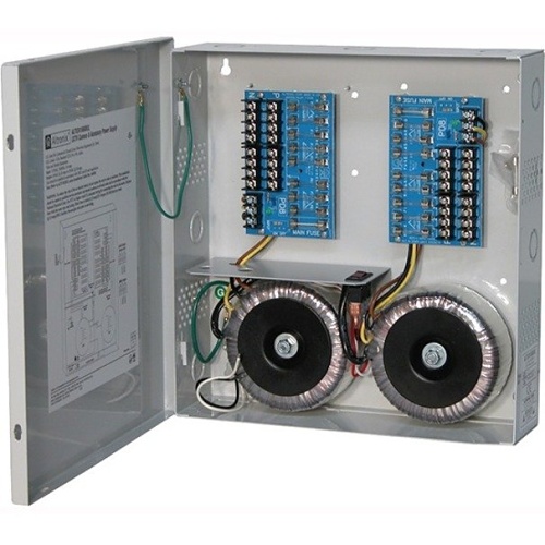 Altronix ALTV2416600UL CCTV Power Supply, 16 Fused Outputs, 24VAC/28VAC at 25A, 115VAC, BC300 Enclosure
