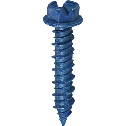 Dottie 36H114 3/16 in. x 1-1/4 in. Slotted Hex Washer Head Concrete Screw Anchor, 100-Pack