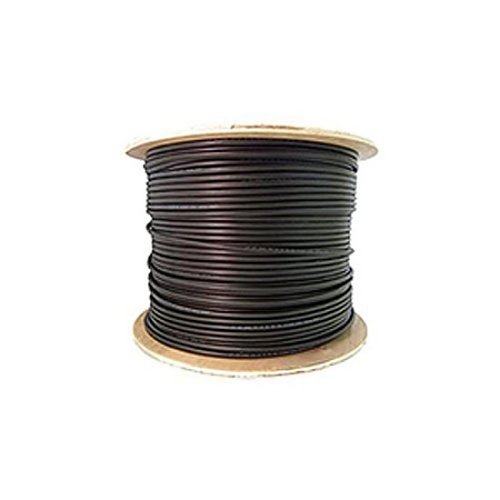 Remee 5AEFLDM1B CAT5e Water Blocking Cable, 24/4 Solid BC, Gel PE Jacket, OSP Flooded, 1000' (304.8m) Reel, Black