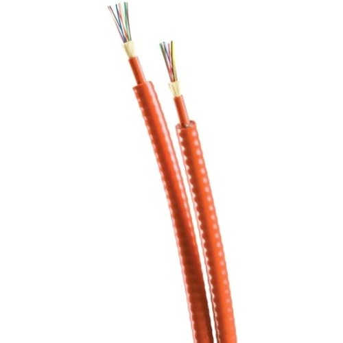 OCC DX006DWLS9ORI2 Fiber Optic Cable, 62.5/125 Micron Tight Buffer Multimode Distribution Fiber, Type OFNR, Laser Ultra-Fox Fiber, Interlocked Armor, Orange PVC Jacket, 6 Fiber,