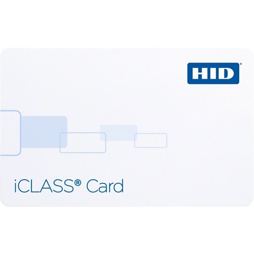HID 2100PGGAH iCLASS 2K Card, Programmed with Standard iCLASS Access Control Application, Glossy Front and Back, Sequential Matching Encoded/Printed (Laser Engraved), Horizontal Slot