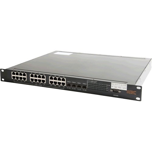 KBC Networks ESMGS24-P4-RA 24 Gigabit PoE+, 4 Gigabit SFP Ports 720W Total Budget Industrial Managed PoE Switch