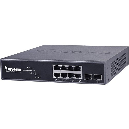 VIVOTEK AW-GEV-104B-130 8xGE PoE + 2xGE SFP Web Smart Managed Switch