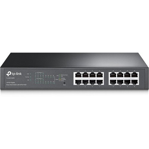 TP-Link TL-SG1016PE 16-Port Gigabit Easy Smart Switch with 8-Port PoE+