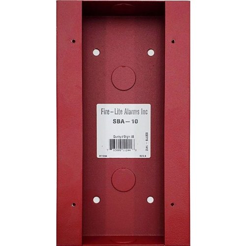 Fire-Lite SBA-10 Surface Mount Back Box, for BG-12LRA, Red