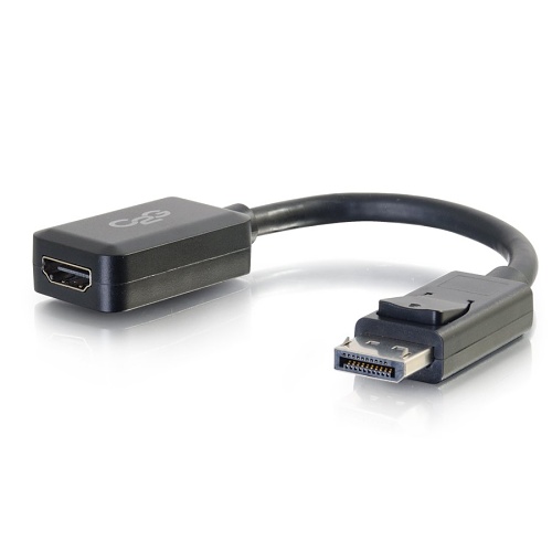 C2G CG54322 8" DisplayPort Male to HDMI Female Adapter Converter, Black