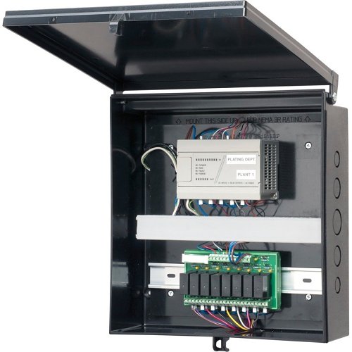 Arlington EB1212BPBL Heavy-Duty Non-Metallic Enclosure Box with Back Plate, 12 x 12 x 4, NEMA3R, Black