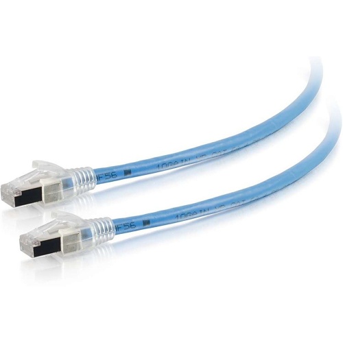C2G CG43171 HDBaseT Certified CAT6A Cable with Discontinuous Shielding, Plenum CMP-Rated, Blue, 35' (10.7m), Blue