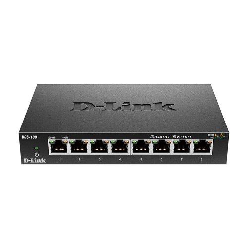 D-Link DGS-108 8-Port Unmanaged Gigabit Metal Desktop Switch