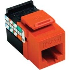 Leviton 5G108-RO5 GigaMax Cat 5e QuickPort Jack, Orange