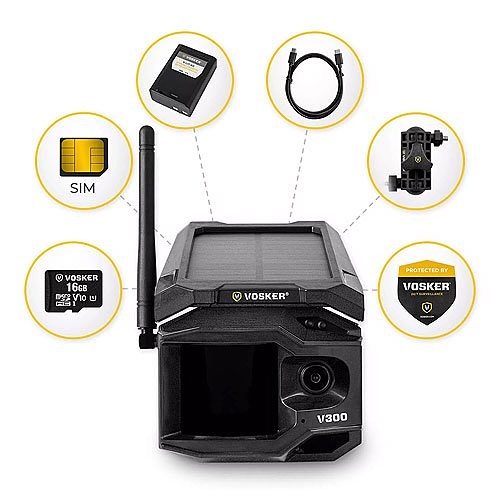 VOSKER V300 Live View Solar Powered 4G-LTE Cellular Outdoor Security Camera