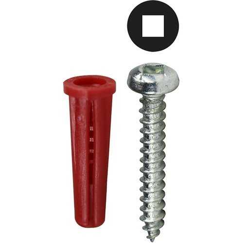 8X1 DOT DRIVE SCREWS W/#22 VINYL ANCHORS