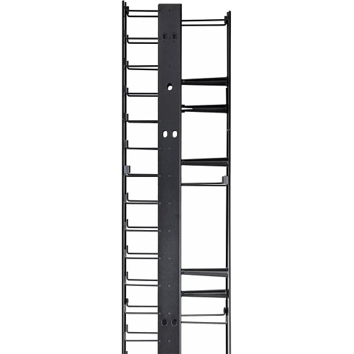 Hubbell VME614C2 VME Series Vertical Manager, 7' H x 6" W x 14" D with Front and Rear Cover, Black