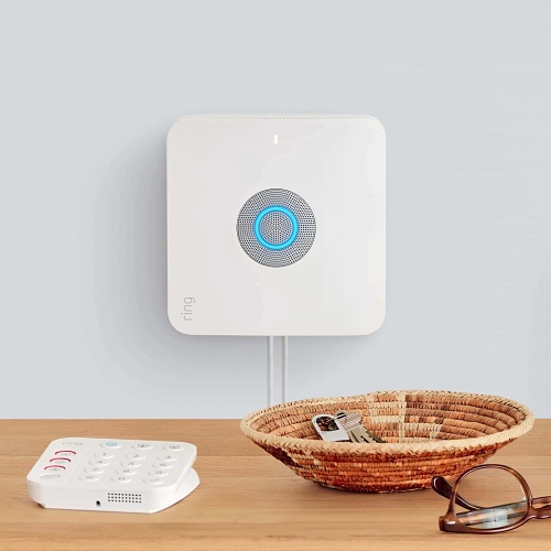 Ring 4K18SZ-0FC0 Alarm Security Kit with Echo Dot, 2nd Gen, 8-Piece