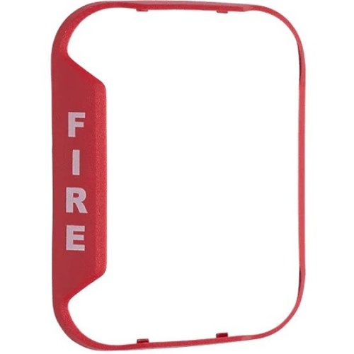 System Sensor BZR-F "Fire" Red Bezel For Wall-Mount Horn Strobe, Works with CHRL, CHSRL, HRL, P2RL, SRL Models