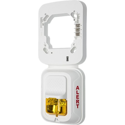 System Sensor SEP-SPSWL L-Series Alert, Amber Lens, White Strobe and Speaker Strobe Expander Plate (Full Candela Range) Back Box Skirt