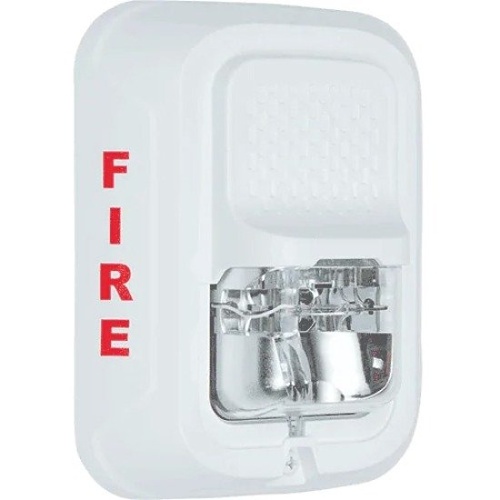System Sensor SWL L-Series Indoor Selectable Output Wall Mount Strobe, "FIRE" Marking, White