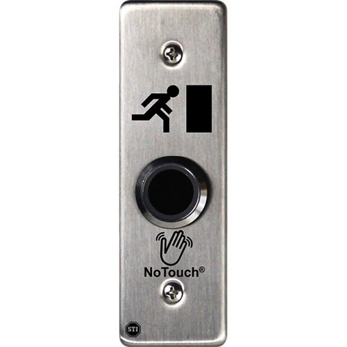STI NT-SS000-EN NoTouch Stainless Steel IR Switch, Slim/Mullion Mount, Back Box, Door Symbol