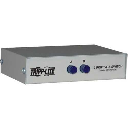 Tripp Lite 2-Port Manual VGA/SVGA Video Switch 3x HD15F Metal