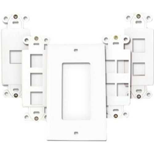 DECORA WALL PLATE, SINGLE GANG, WHITE