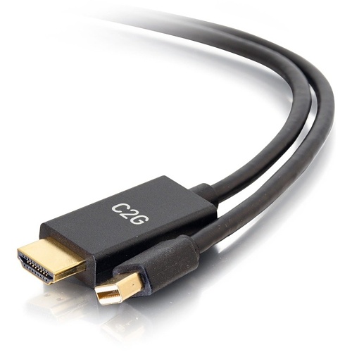 C2G CG54436 Mini DisplayPort Male to HDMI Male Passive Adapter Cable, 4K 30Hz, 6' (1.8m)