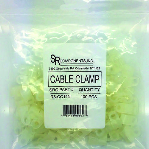 SRC CC14N Cable Clamp 1/4", Natural, 100-Pack