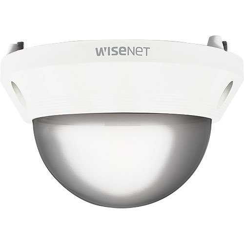 Hanwha SPB-VAW72 Smoked Dome Cover for Outdoor Cameras, White Wisenet Q/L series, Tinted Bubble with White Case