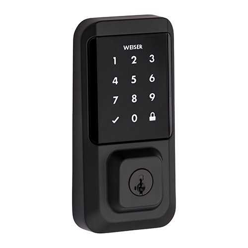 Weiser 9GED25000-004 Halo Wi-Fi Touchscreen Smart Lock Electronic, Keyed Entry, Matte Black