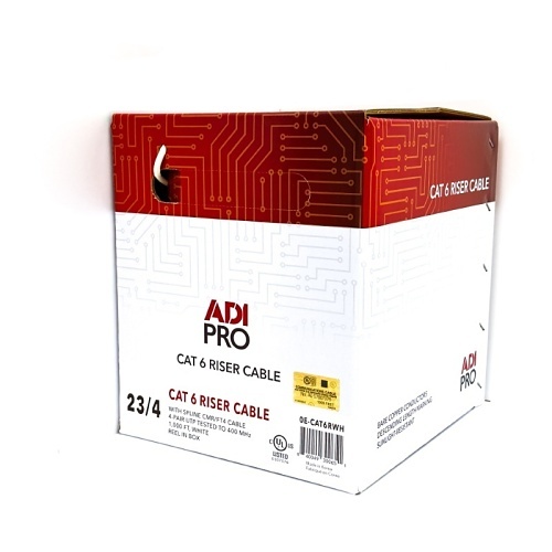 ADI 0E-CAT6RWH CAT6 23/4 Riser Cable, CMR/FT4, 1000' (304.8m) Reel in Box, White