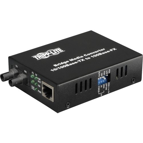 Tripp Lite Fiber Optic 10/100BaseT to 100BaseFX-ST Multimode Media Converter 2km 1310nm