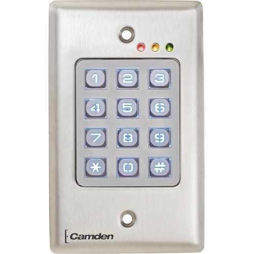 Camden OutDoor, Vandal Resistant, Metal Backlit Keypad, 999 Users, 12/24V AC/DC