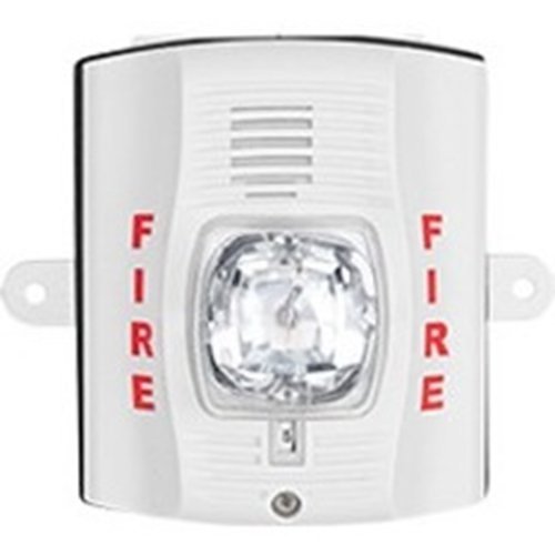 Fire-Lite P2RKA SpectrAlert Advance Outdoor Selectable Output Horn Strobe, 2-Wire, Wall Mount, Standard cd, "FIRE" Marking, Red (includes plastic weatherproof back box)