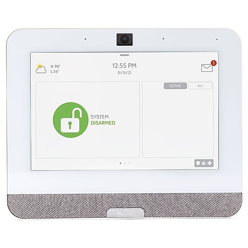 Qolsys IQP4009 IQ Panel 4 Security/Home Automation Control Panel (Telus), PowerG + 345MHz, 7" All-in-One Touchscreen, White