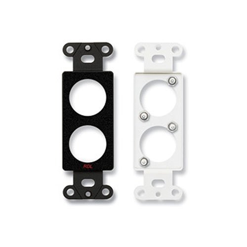 RDL DB-D2 Double Connector Plate for Standard and Specialty Connectors, Black