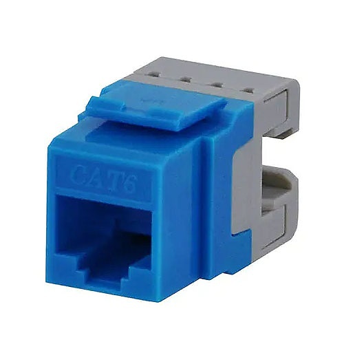 Datacomm 20-3426-BL-10 Cat 6 Jack, Blue, 10-Pack