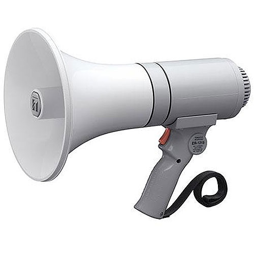 TOA ER-1215 Hand Grip Type Megaphone, 15W Output, Gray