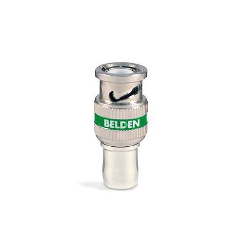 Belden 1695ABHD1 RG-6, 6GHz, HD, BNC, Plenum, 1-Piece Connector, Green