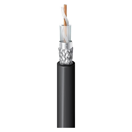 Belden 9913 010500 RG-8 Wireless Transmission Coaxial Cable, 10/1 Solid BC, Foil +90% TC Braid, 50 Ohm, 500' (152.4m) Reel, Black