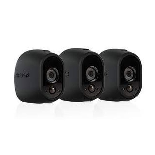 Telguard VMA1200B-10000S Arlo Wire-Free Camera Skin, 3-Pack, Black