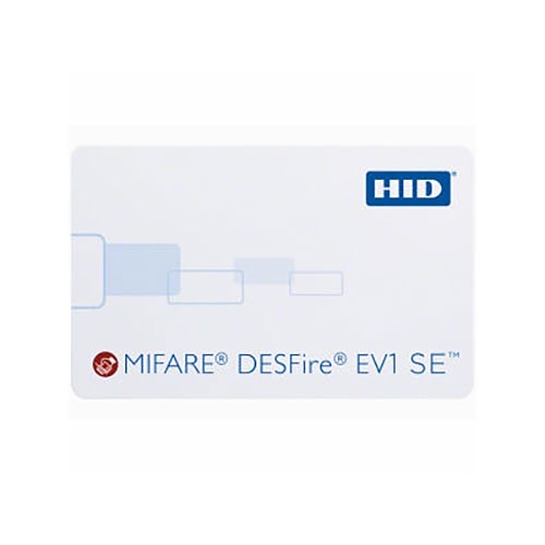 HID 3700CPG1MN iCLASS SE 370x MIFARE/DESFire EV1 SE Smart Card with Mag Stripe, Programmed, Glossy Front and Back, Matching Numbers, No Slot Punch