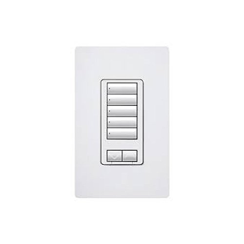 Lutron RRD-HN5BRL-WH RadioRA 2 seeTouch CL Hybrid Keypad - 5 Button w/ Raise-Lower, White