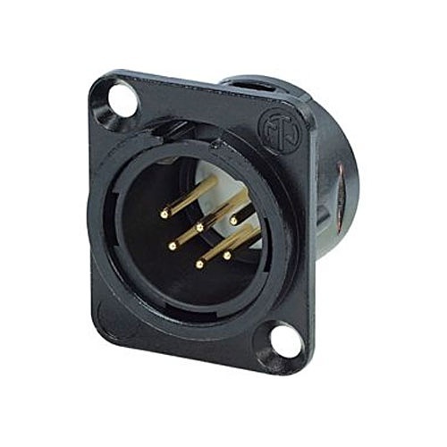 Neutrik NC6MSD-L-B-1 Receptacle DL1 Series 6S Pin Male