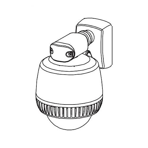 American Dynamics RHOWCA Dome Mount, Corner Bracket Adapter, Use with RHOSW or RHOLW