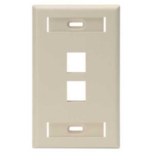 Leviton QuickPort 1 Gang 2 Socket Faceplate